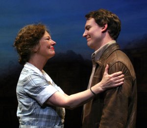 Deborah Hedwall and Ben Kahre in A Loss of Roses (St. Clement's Theatre).  Photo by Michael Portantiere/FollowSpotPhoto.com