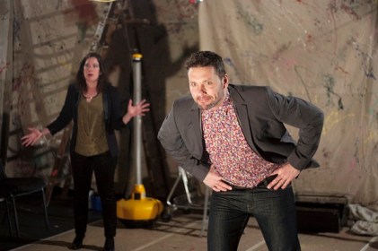 Corinna Burns and Tom Dugan in Long Live the Little Knife at Inis Nua (photo by Katie Reing)