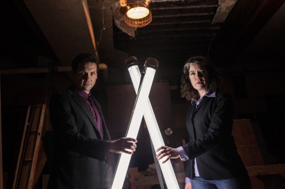 Tim Dugan (Jim) and Corinna Burns (Liz) in Long Live the Little Knife (photo by Katie Reing)