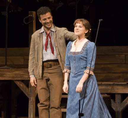 Justin Guarnieri and Alexandra Socha in Paint Your Wagon at Encores