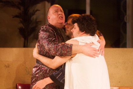 Burns (Griffin Stanton-Ameisen), Dunne (John Morrison) and Quinn (Jared Michael Delaney) in Penelope.  (Photo by Katie Reing)