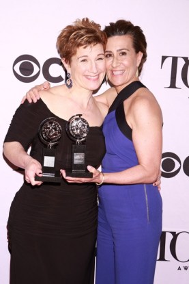 Off-camera Tony winners Lisa Kron and  Jeanine Tesori