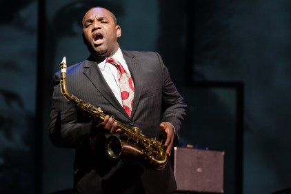 Lawrence Brownlee as Charlie Parker in Charlie Parker's Yardbird at Opera Philadelphia. (Photo by Dominic Mercier)