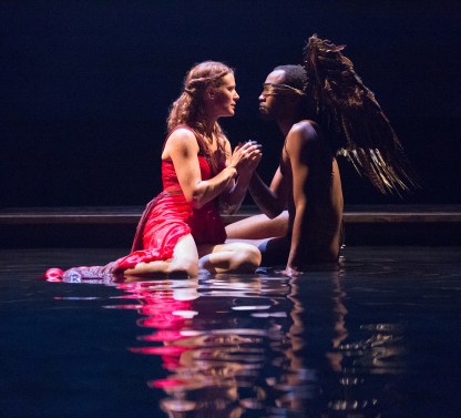 Krista Apple-Hodge and Brandon Pierce in Metamorphoses. (Photo by Mark Garvin)