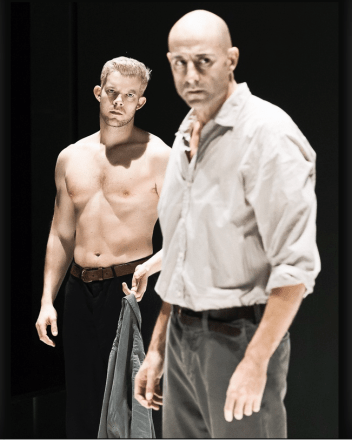 Russell Tovey and Mark Strong in A View from the Bridge. (Photo by Jan Versweyveld)